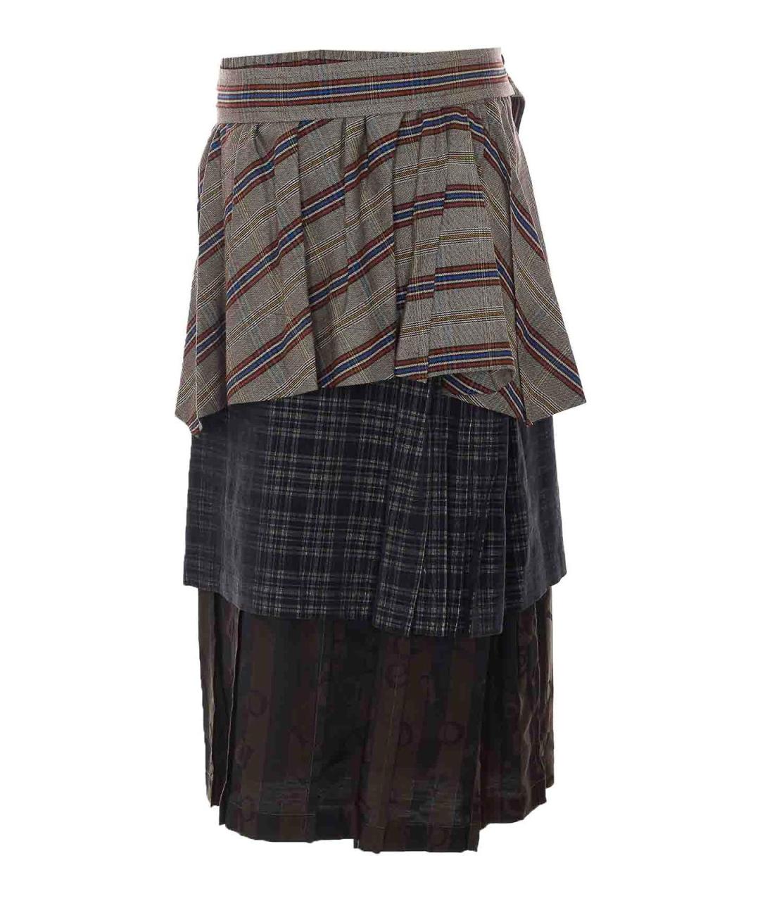 VIVIENNE WESTWOOD Мульти шерстяная юбка миди, фото 2