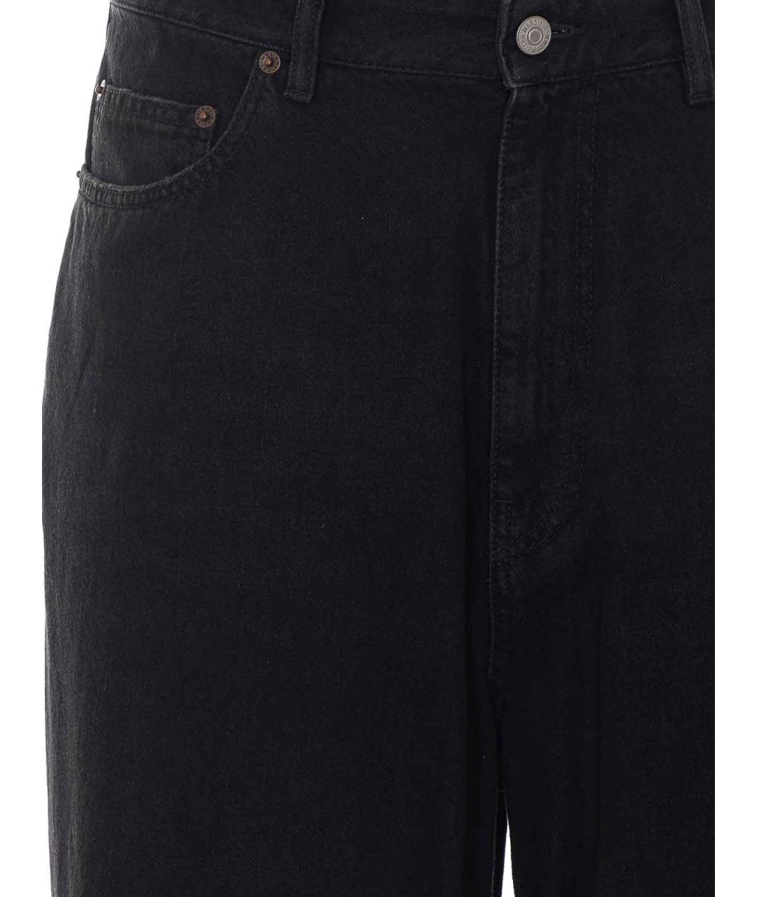 MM6 MAISON MARGIELA Черные хлопко-полиэстеровые прямые джинсы, фото 4