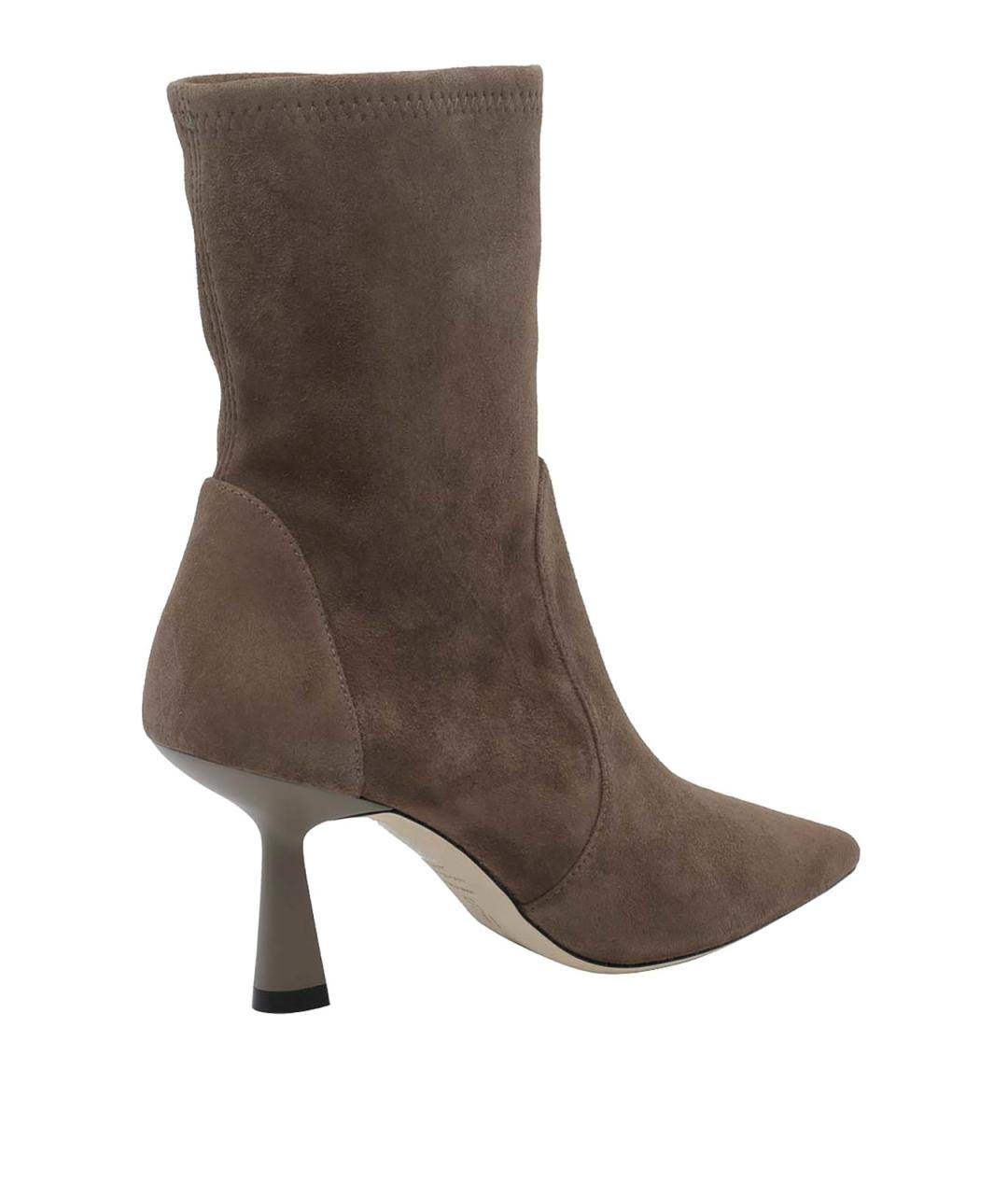 STUART WEITZMAN Коричневые замшевые ботильоны, фото 3