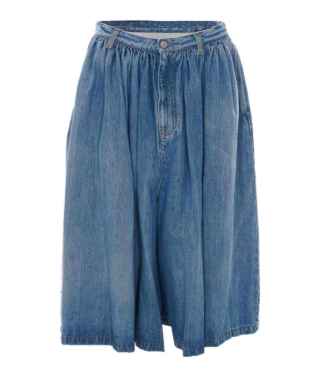 MM6 MAISON MARGIELA Синие хлопковые шорты, фото 1