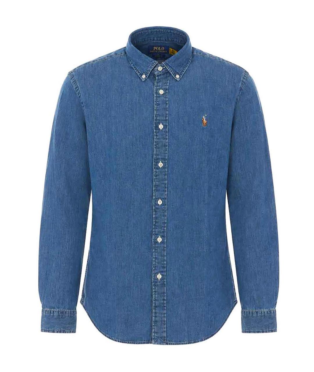 POLO RALPH LAUREN Синяя хлопковая кэжуал рубашка, фото 1