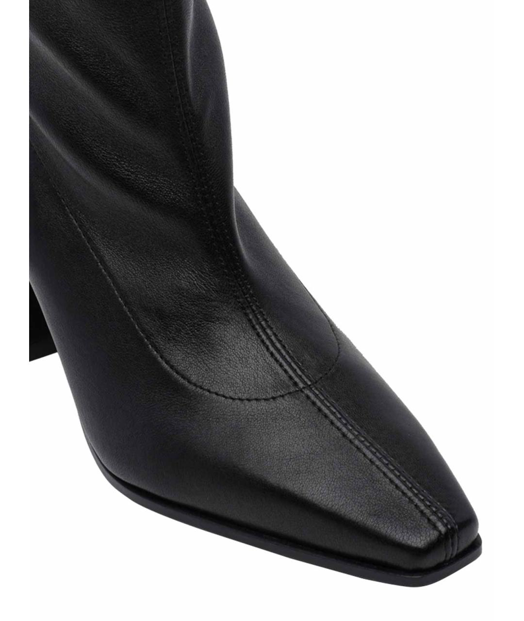 STUART WEITZMAN Черные кожаные ботильоны, фото 4