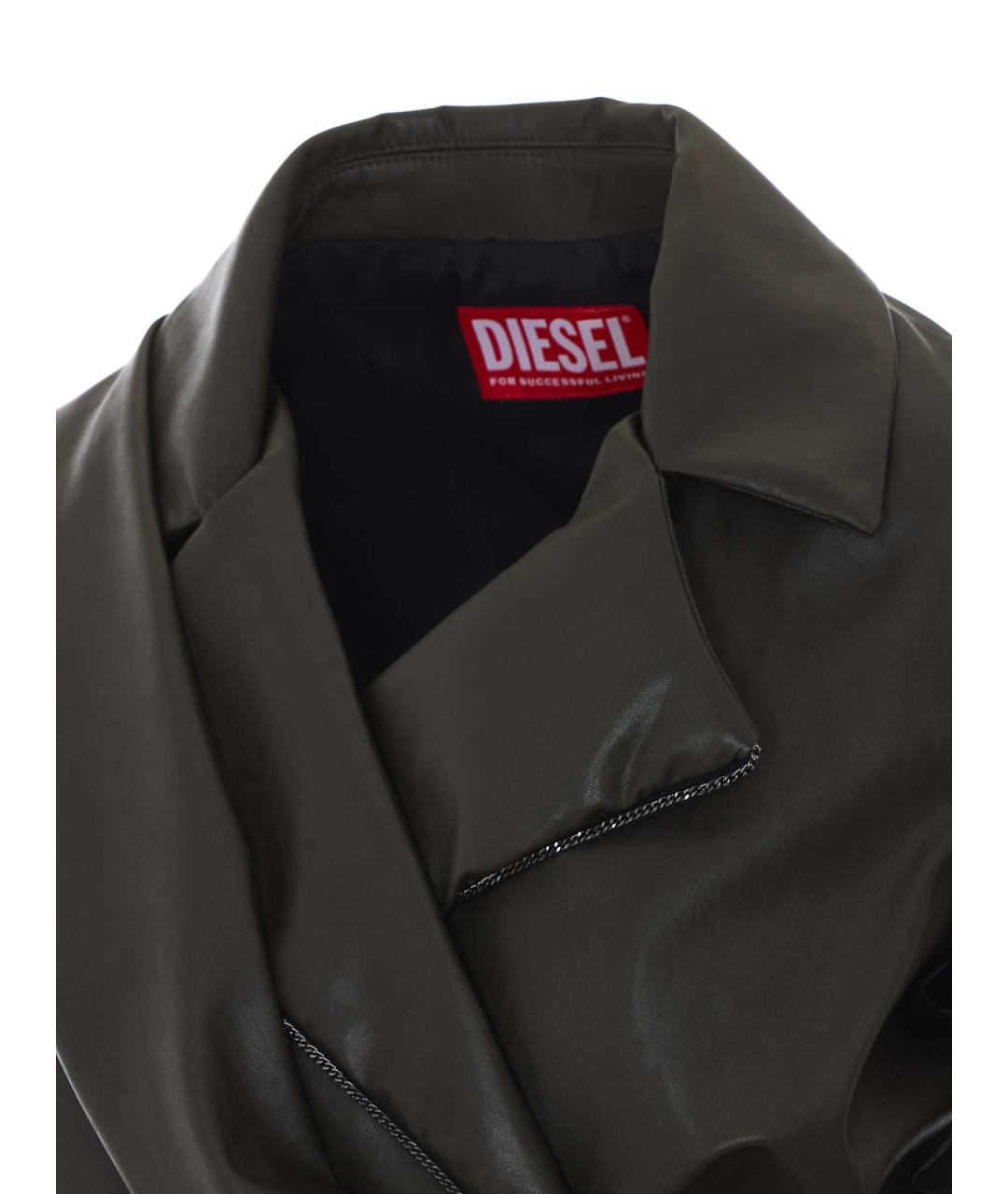 DIESEL Хаки полиэстеровая куртка, фото 4