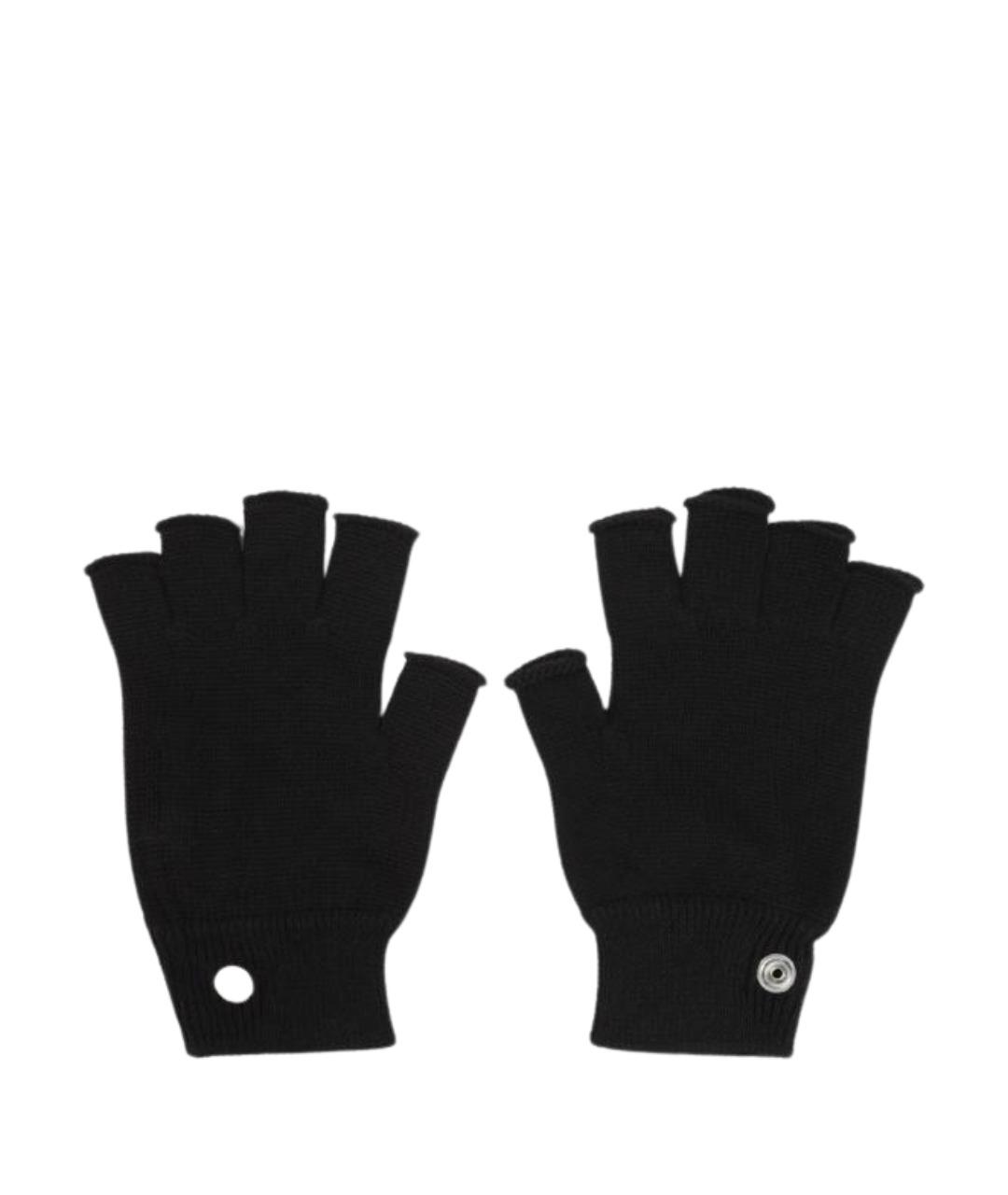 RICK OWENS Черные шерстяные перчатки, фото 1