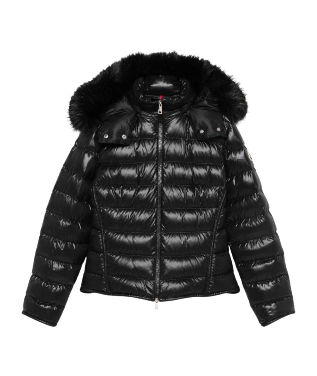 MONCLER Черный полиамидовый пуховик, фото 1