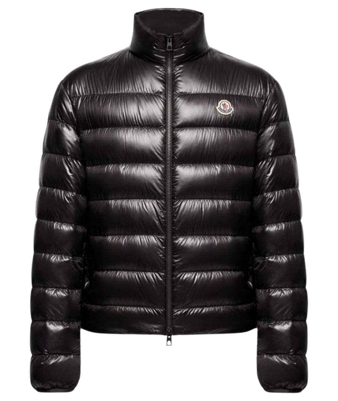MONCLER Черный полиамидовый пуховик, фото 1