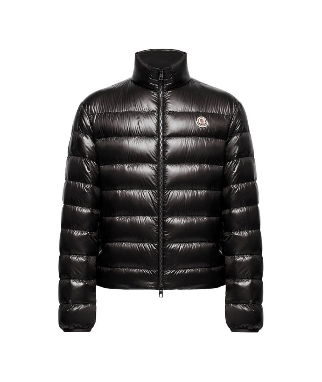 MONCLER Черный полиамидовый пуховик, фото 7