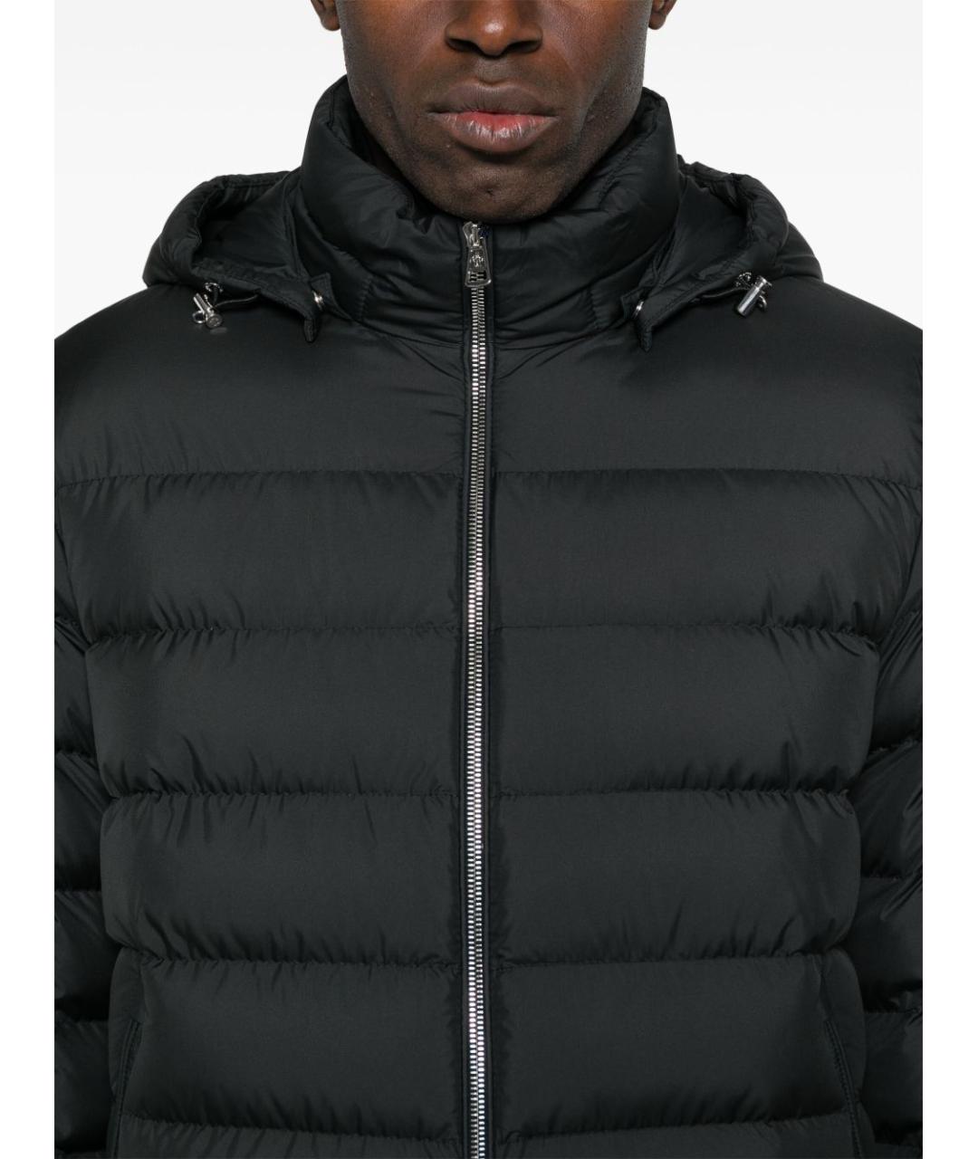 MONCLER Черный полиэстеровый пуховик, фото 2