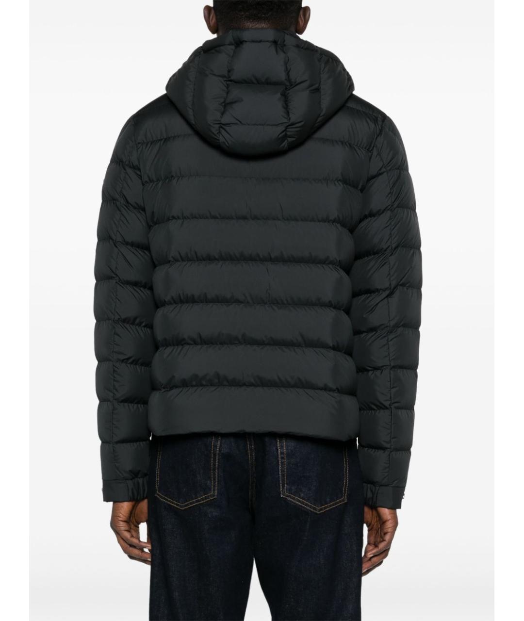 MONCLER Черный полиэстеровый пуховик, фото 3