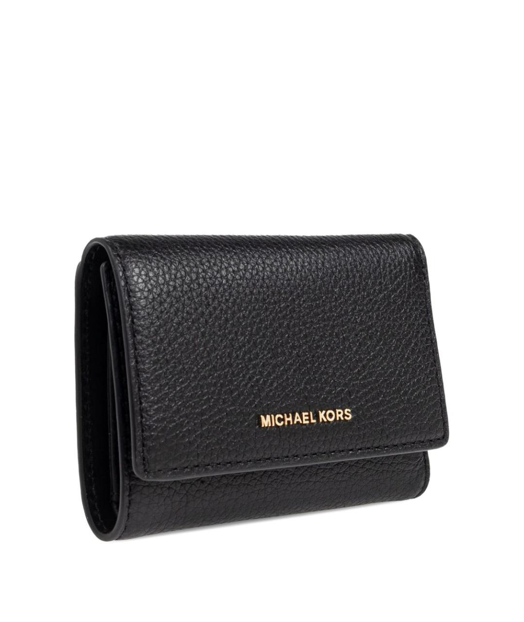 MICHAEL KORS Черный кожаный кошелек, фото 5