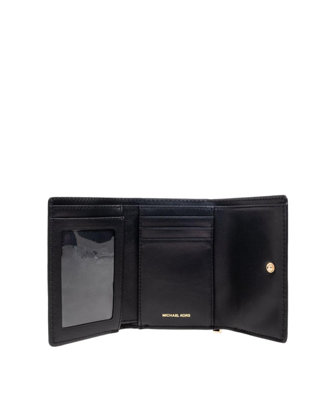 MICHAEL KORS Черный кожаный кошелек, фото 4