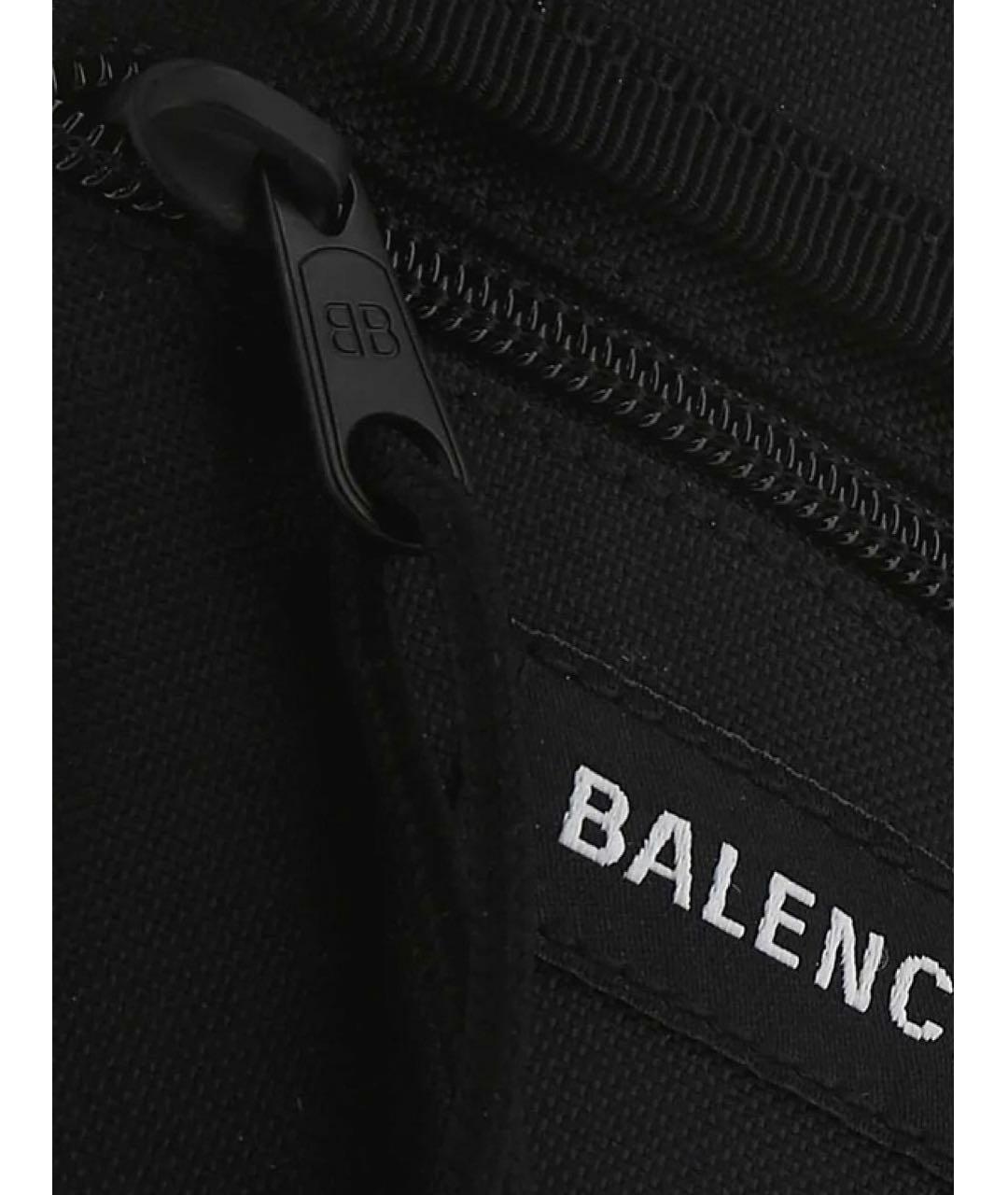 BALENCIAGA Черная жаккардовая сумка на плечо, фото 4