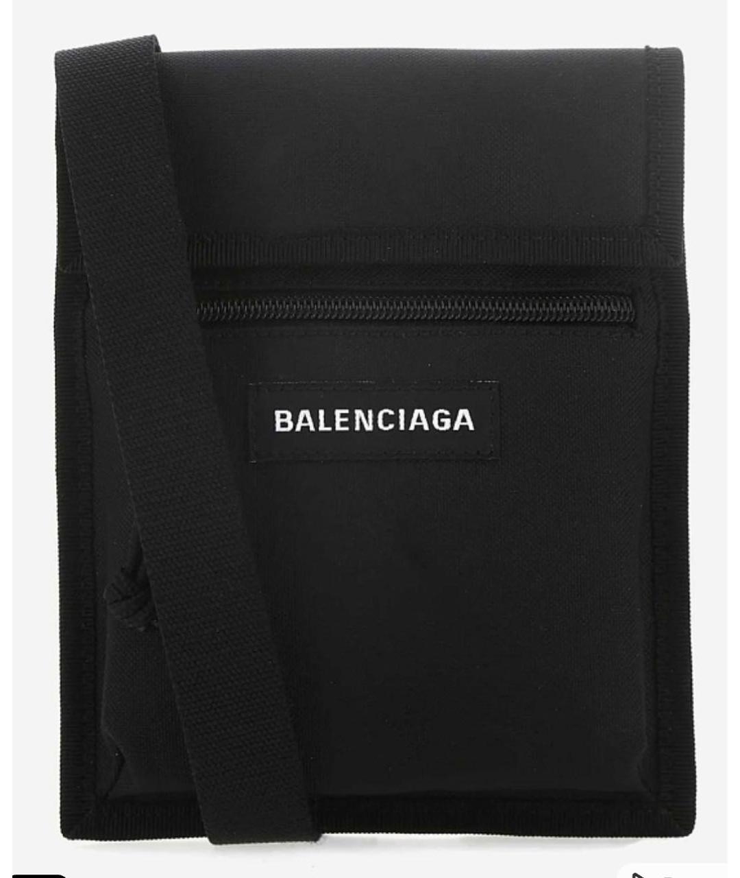 BALENCIAGA Черная жаккардовая сумка на плечо, фото 7