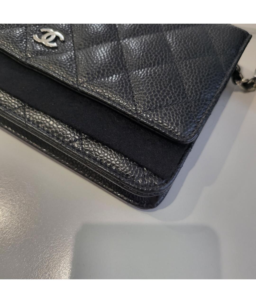 CHANEL Черная кожаная сумка через плечо, фото 4
