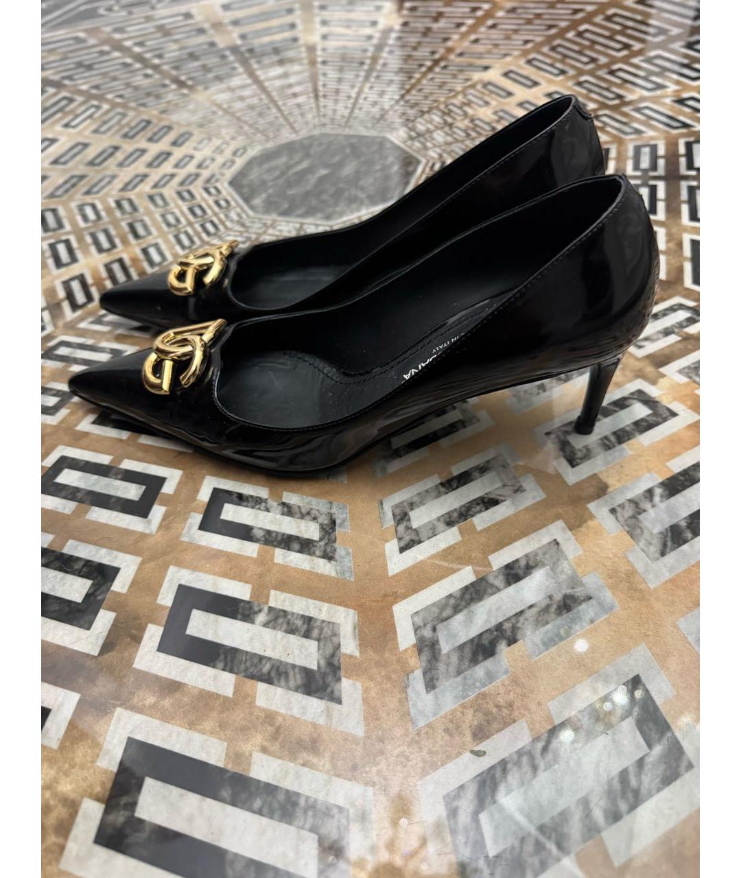 DOLCE&GABBANA Черные туфли из лакированной кожи, фото 5