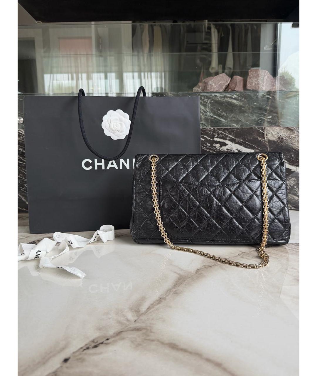 CHANEL Черная кожаная сумка через плечо, фото 3