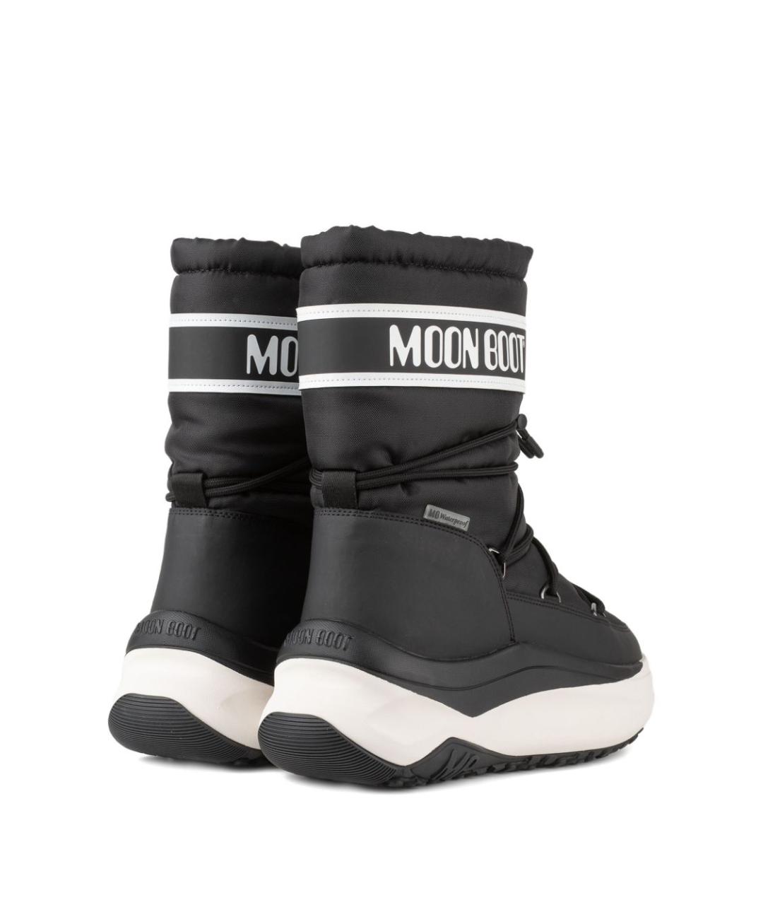 MOON BOOT Черные синтетические высокие ботинки, фото 3