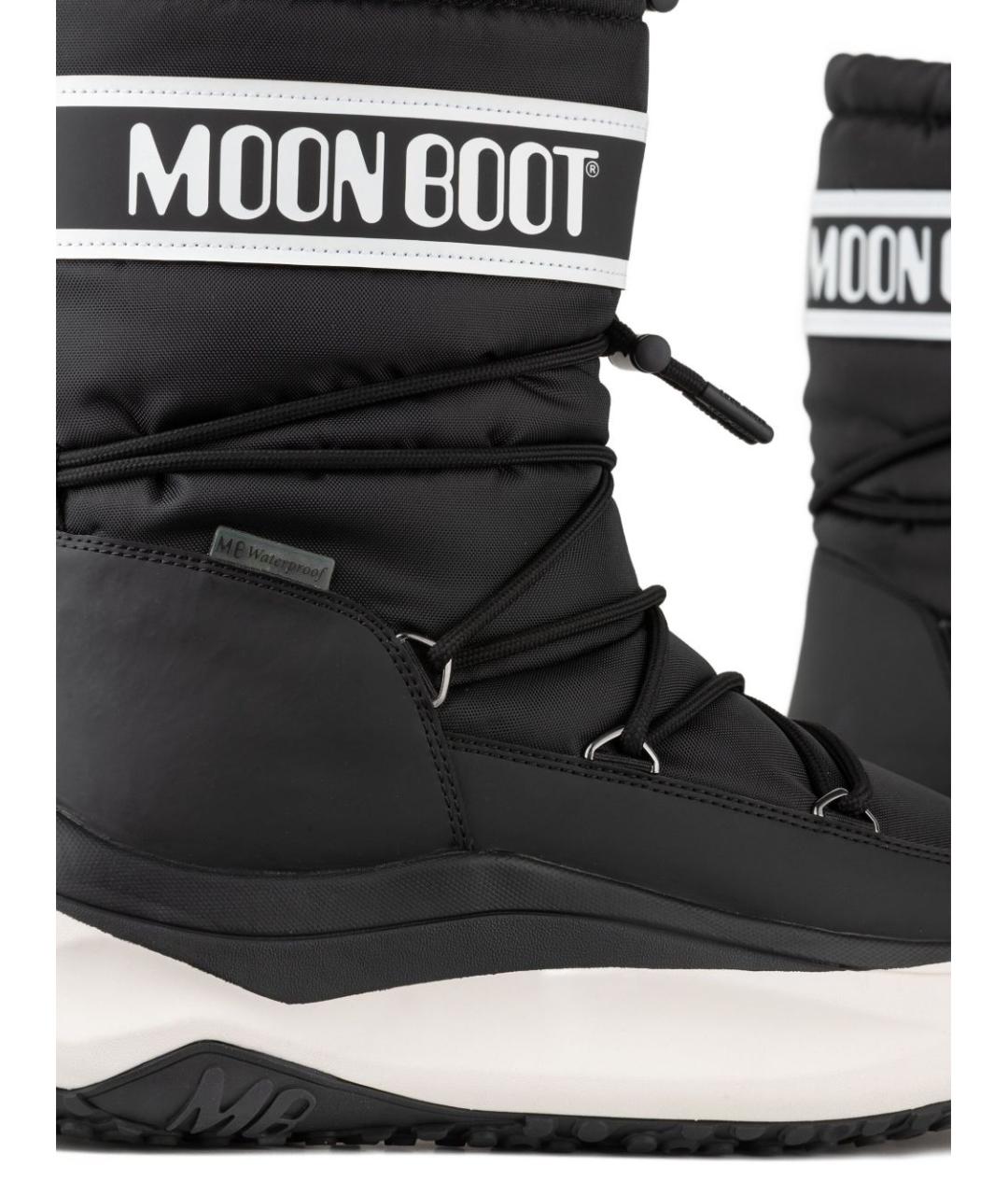MOON BOOT Черные синтетические высокие ботинки, фото 4