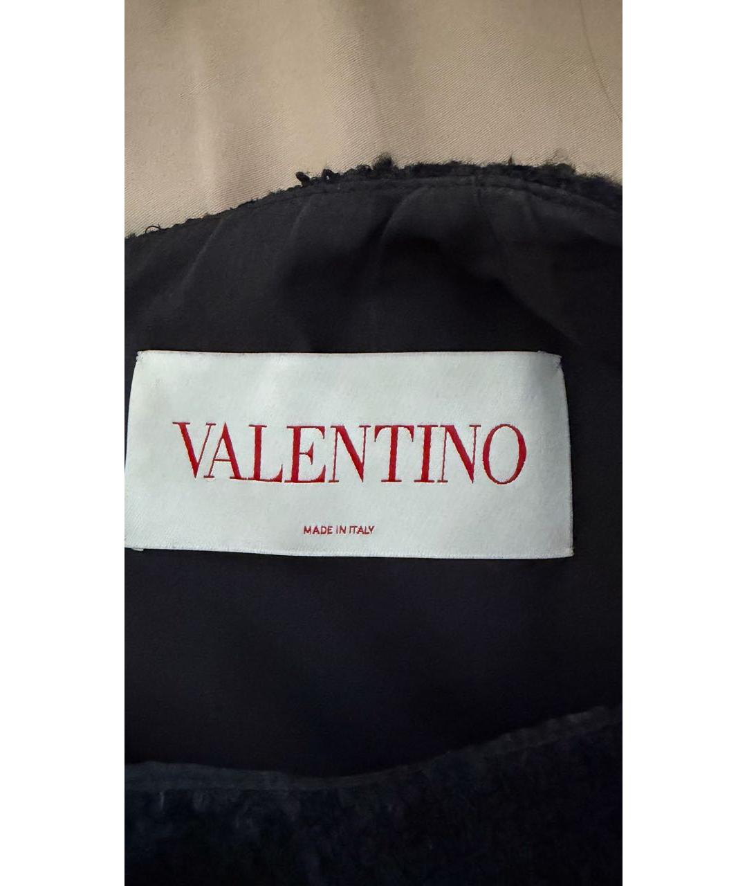 VALENTINO Черное твидовое повседневное платье, фото 3