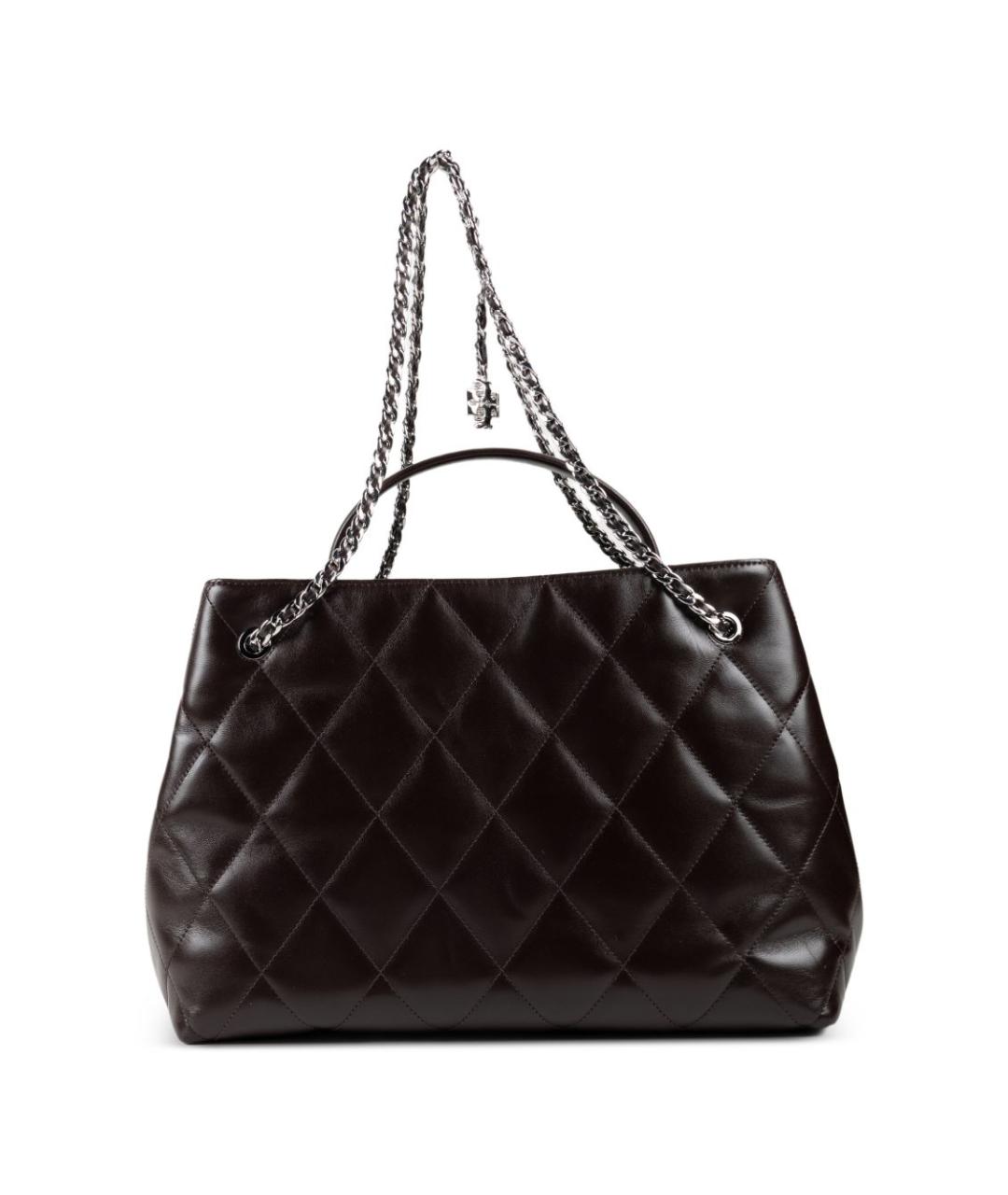 TORY BURCH Коричневая кожаная сумка тоут, фото 1