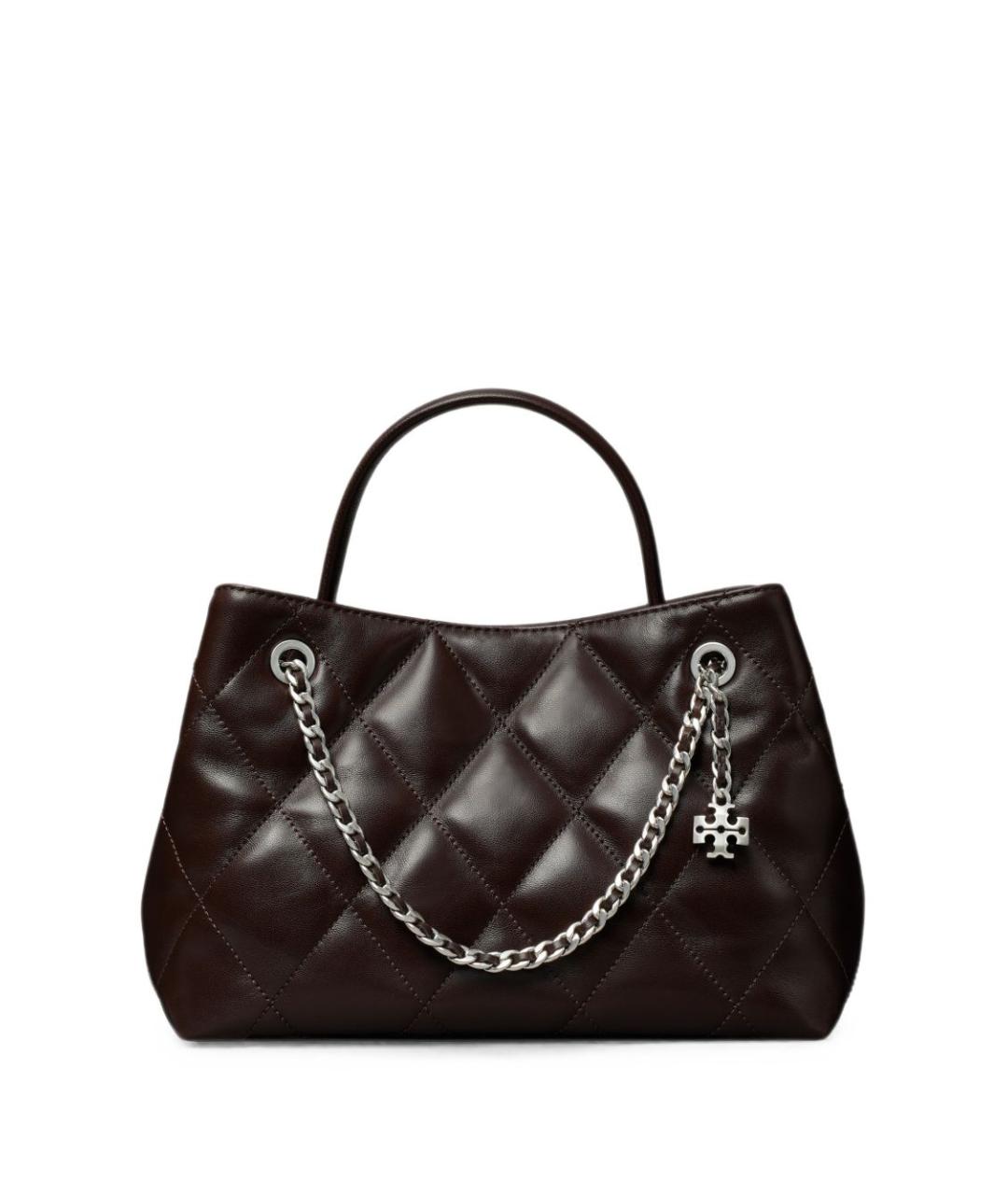 TORY BURCH Коричневая кожаная сумка тоут, фото 1