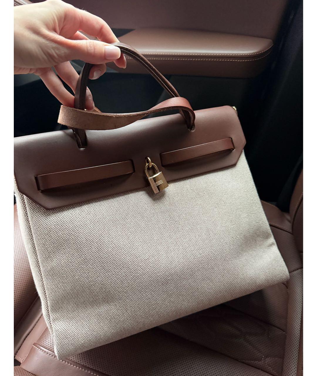 HERMES Коричневая кожаная сумка через плечо, фото 3