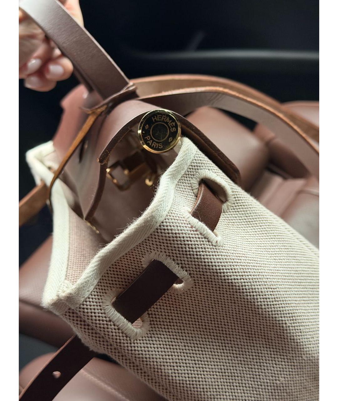 HERMES Коричневая кожаная сумка через плечо, фото 5