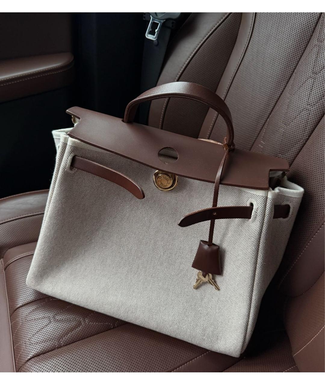 HERMES Коричневая кожаная сумка через плечо, фото 2