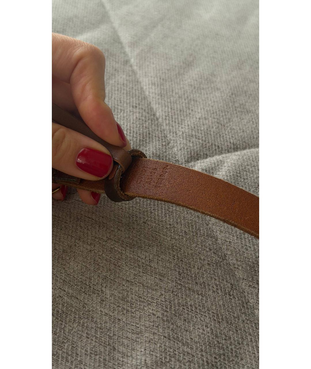 GUCCI Коричневый кожаный ремень, фото 3
