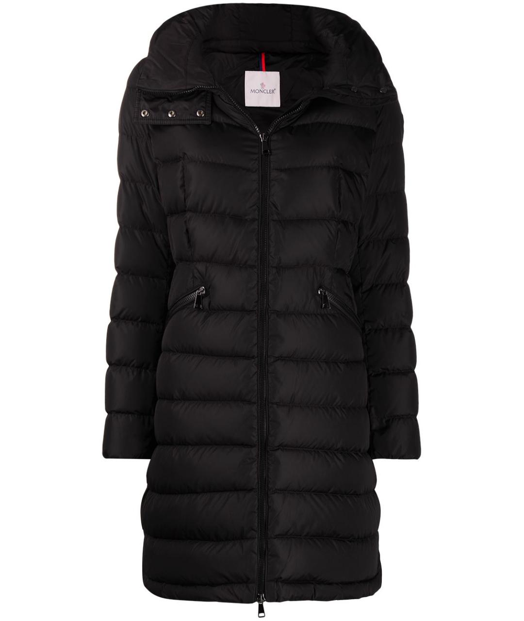 MONCLER Черный синтетический пуховик, фото 1