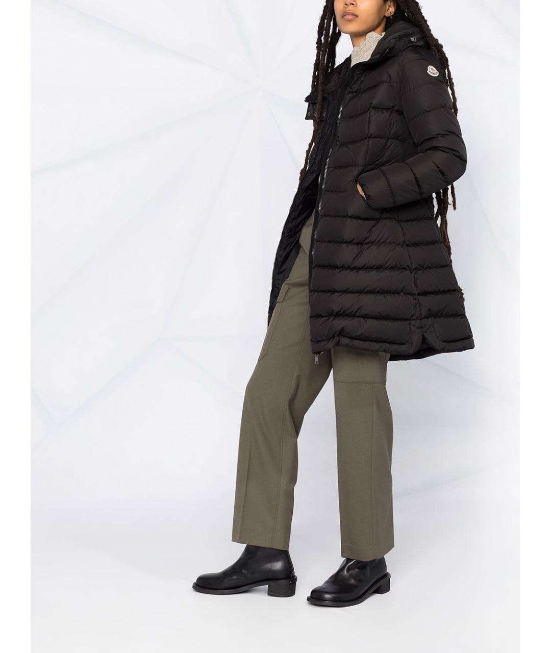 MONCLER Черный синтетический пуховик, фото 6