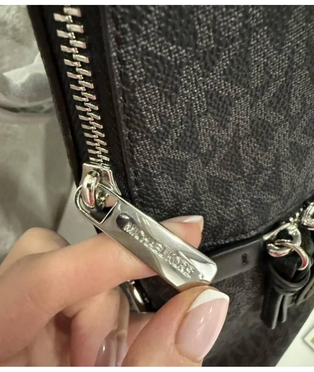 MICHAEL KORS Черный рюкзак из канвы, фото 5