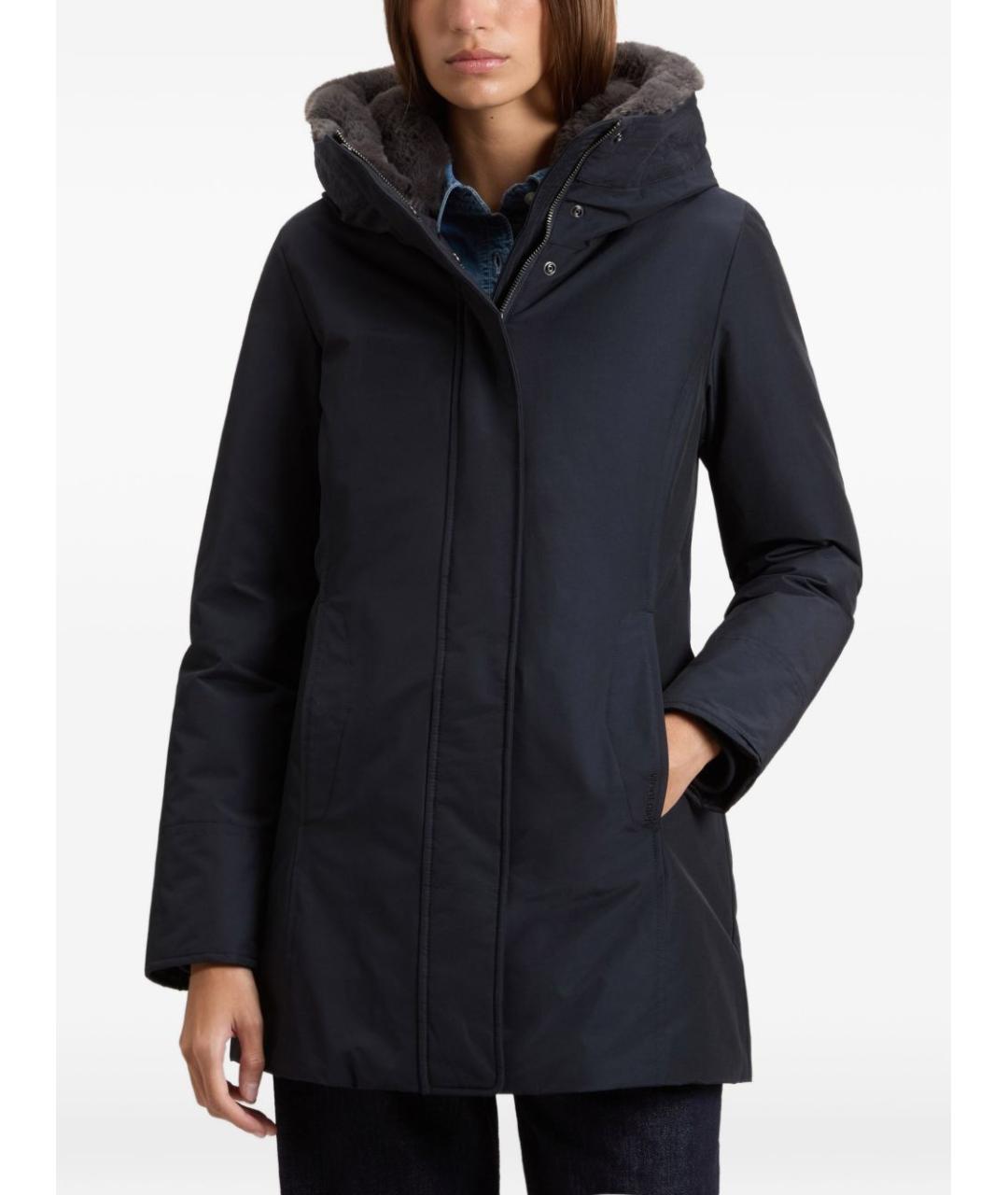 WOOLRICH Темно-синяя хлопковая куртка, фото 4