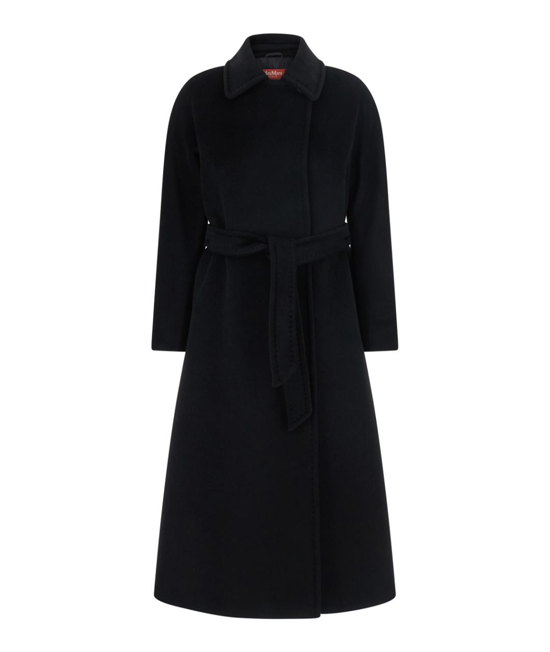 MAX MARA STUDIO Черное шерстяное пальто, фото 1
