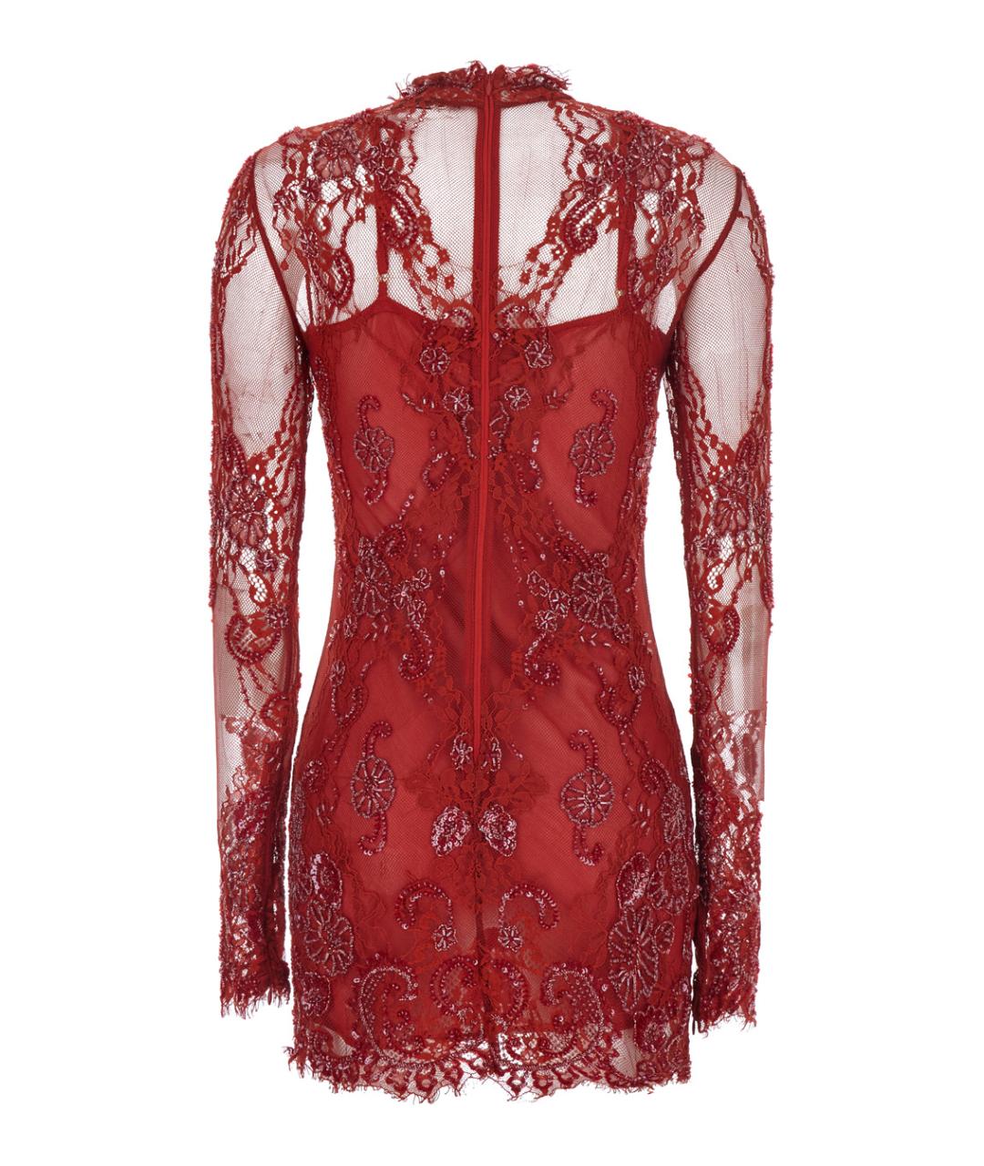BLUMARINE Красное полиамидовое вечернее платье, фото 2