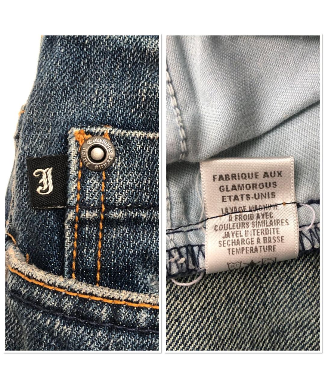 JUICY COUTURE Синие хлопковые джинсы, фото 5