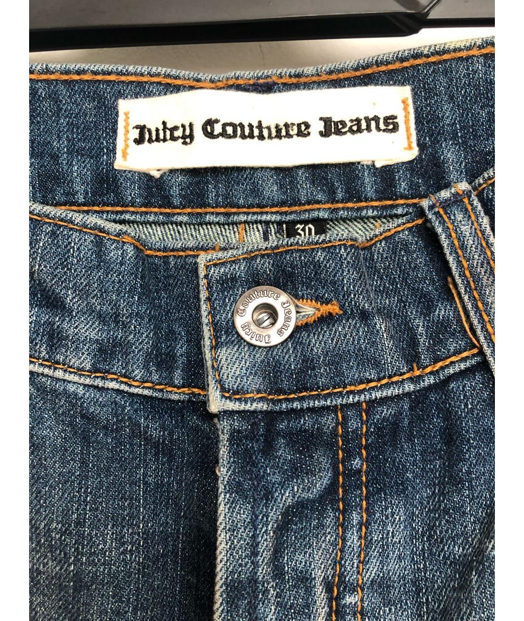JUICY COUTURE Синие хлопковые джинсы, фото 3