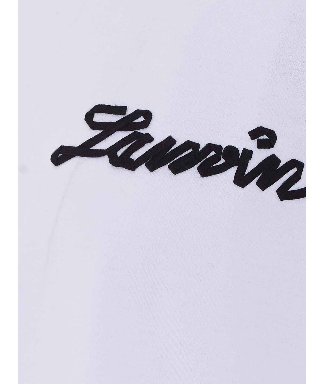LANVIN Белая хлопковая футболка, фото 3
