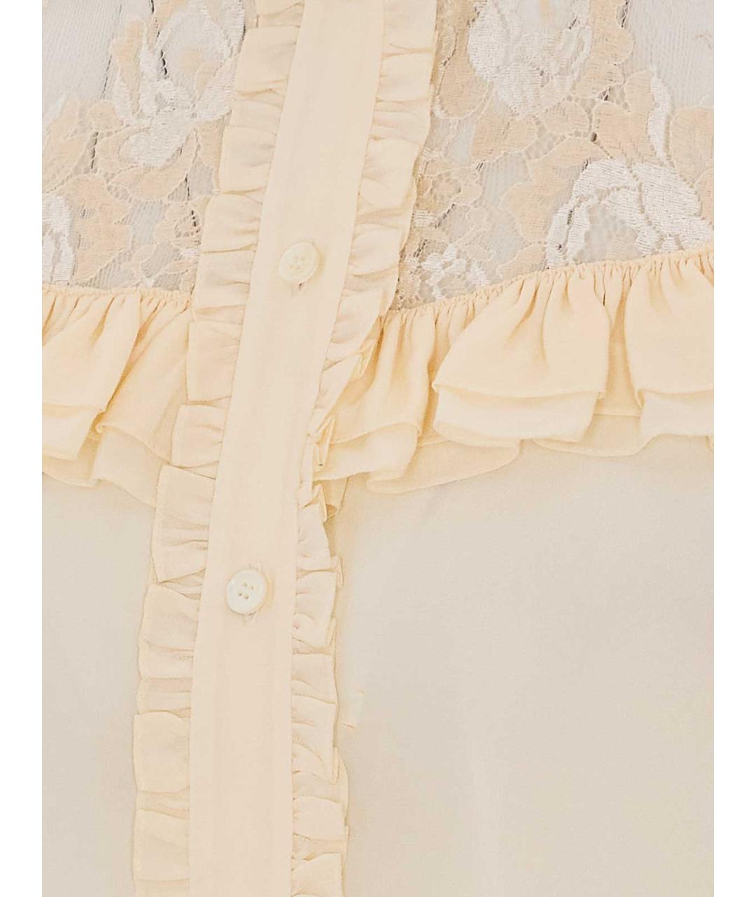 CHLOE Бежевая шелковая блузы, фото 3