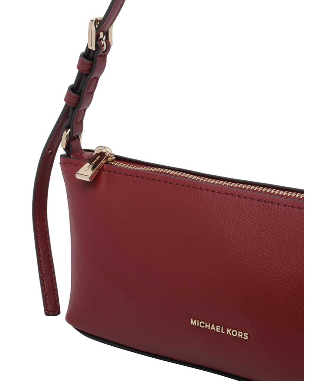 MICHAEL MICHAEL KORS Красная кожаная сумка через плечо, фото 4