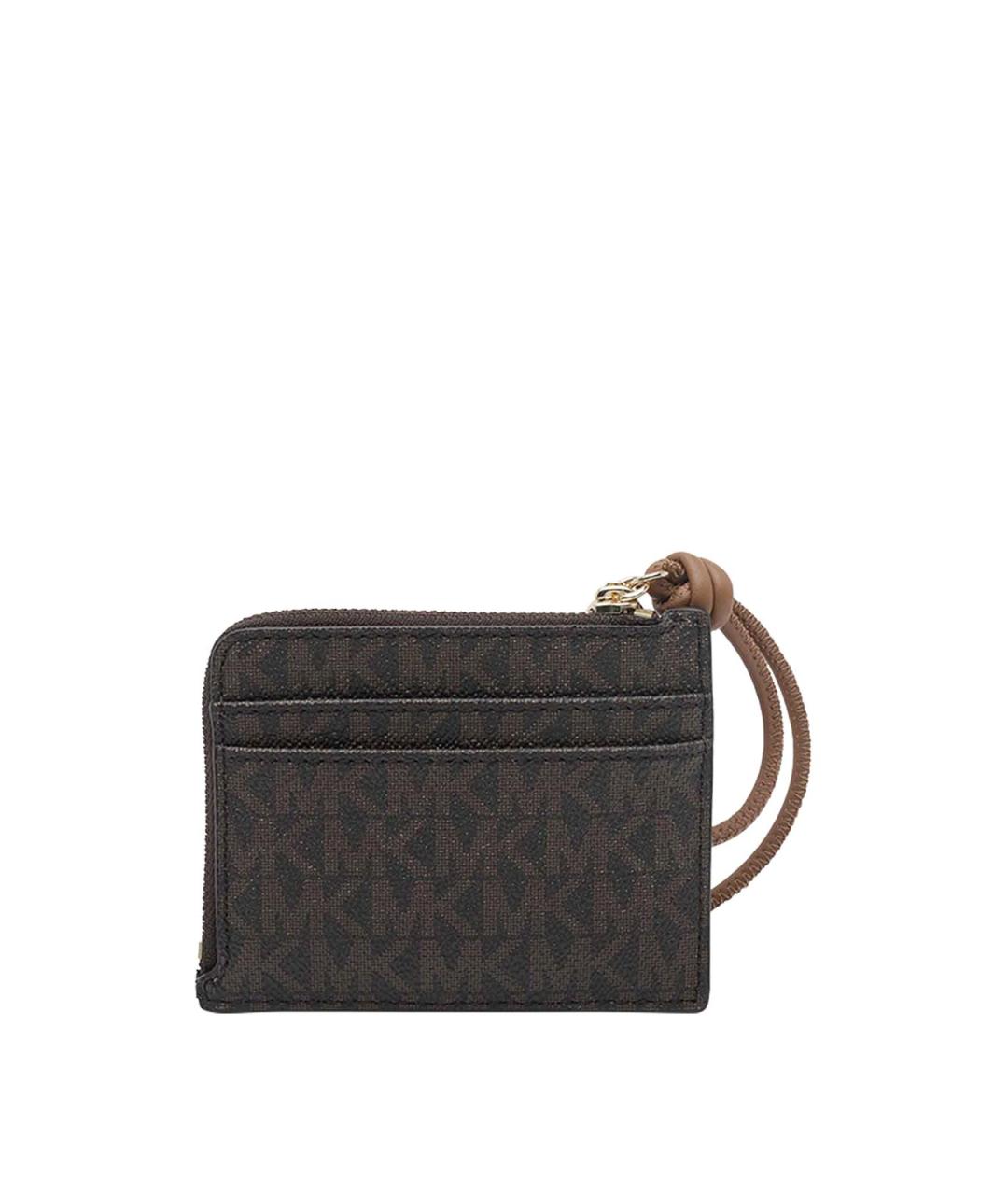 MICHAEL MICHAEL KORS Коричневый кожаный кошелек, фото 2