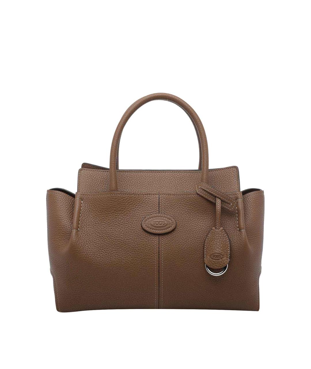 TOD'S Коричневая кожаная сумка тоут, фото 5