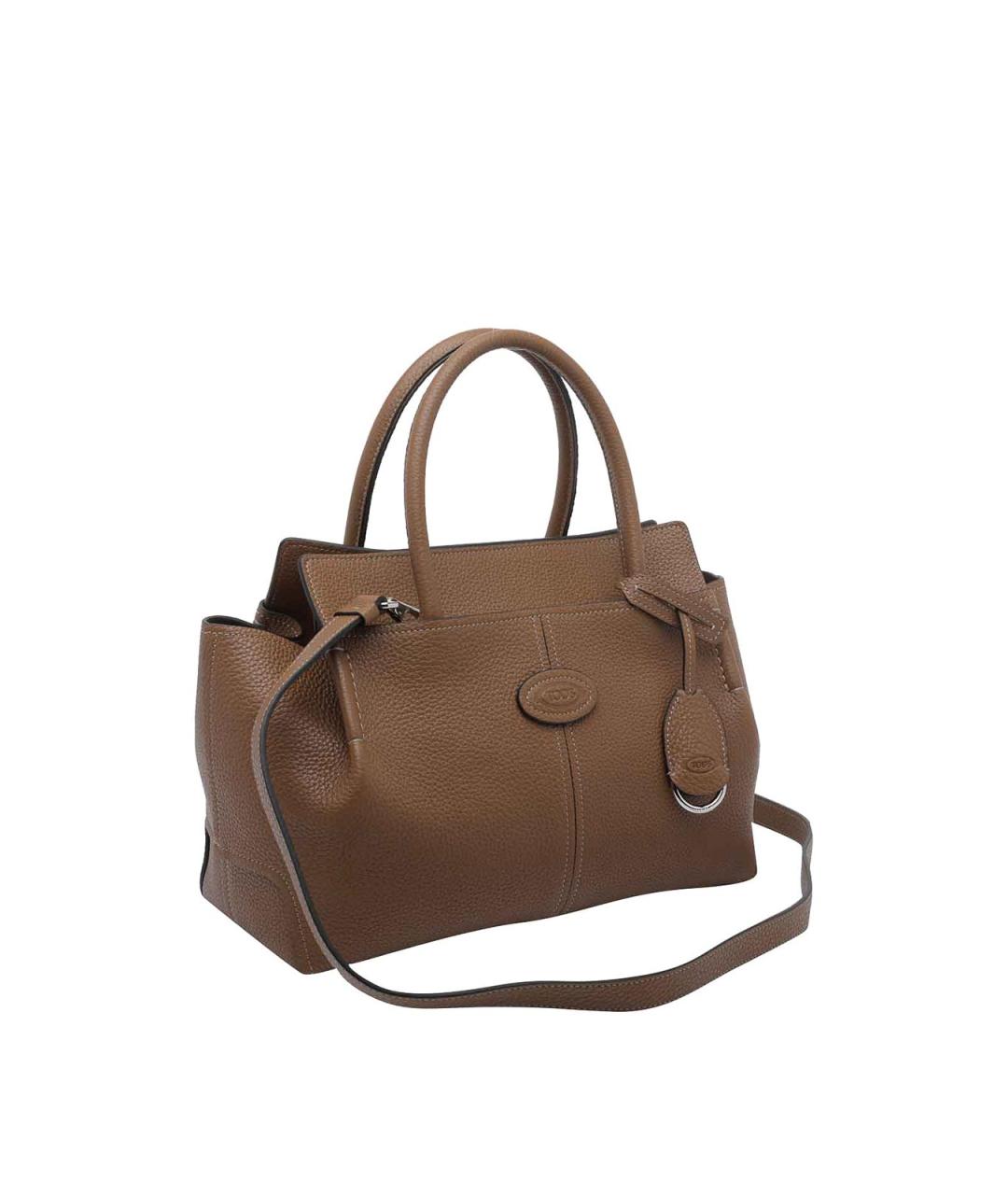 TOD'S Коричневая кожаная сумка тоут, фото 2
