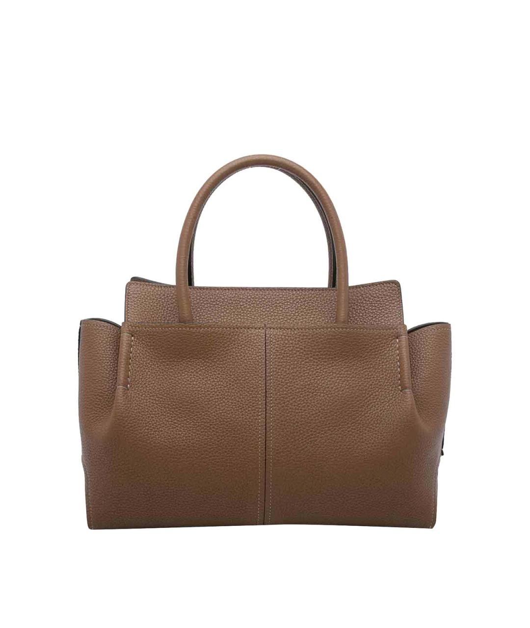 TOD'S Коричневая кожаная сумка тоут, фото 3