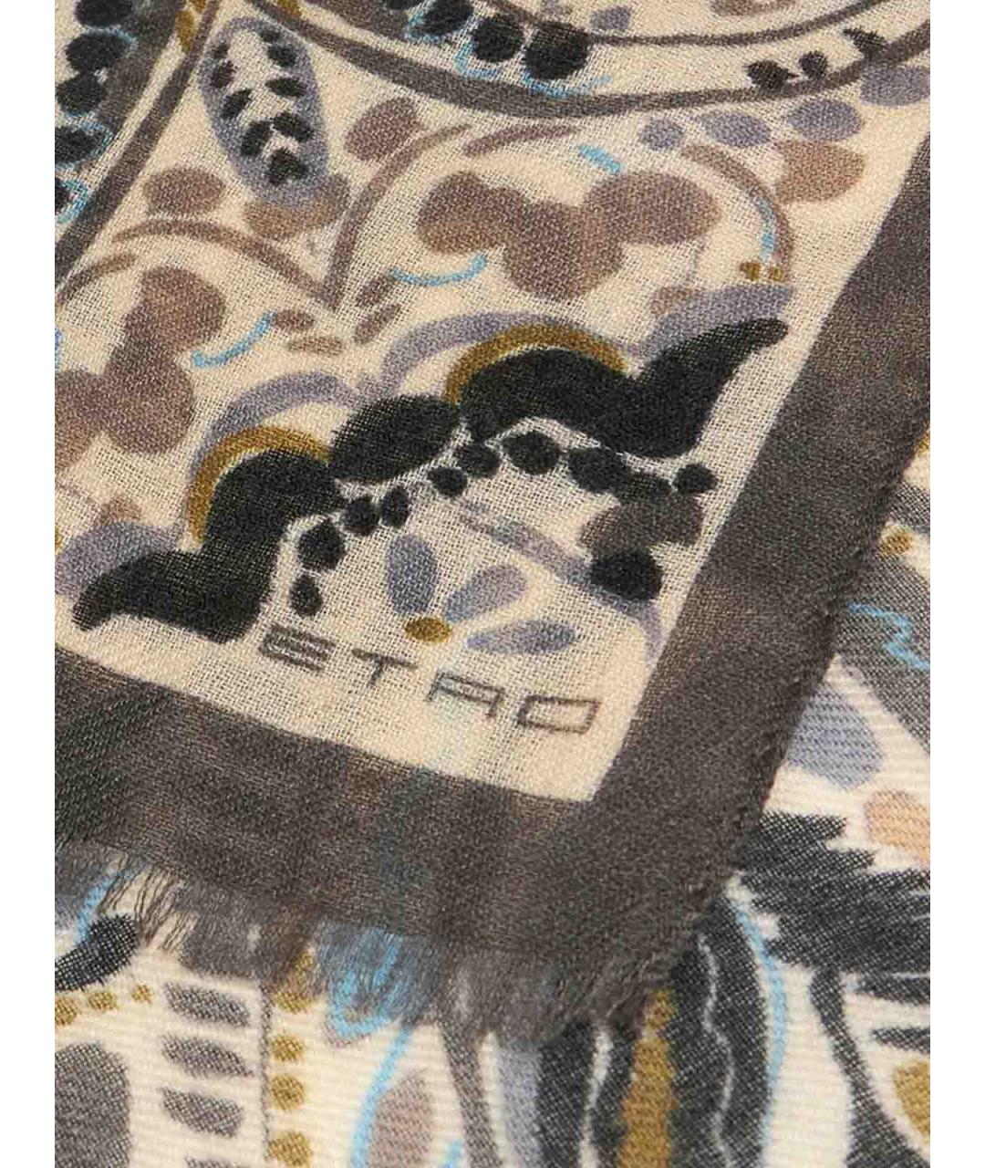 ETRO Бежевый кашемировый шарф, фото 2