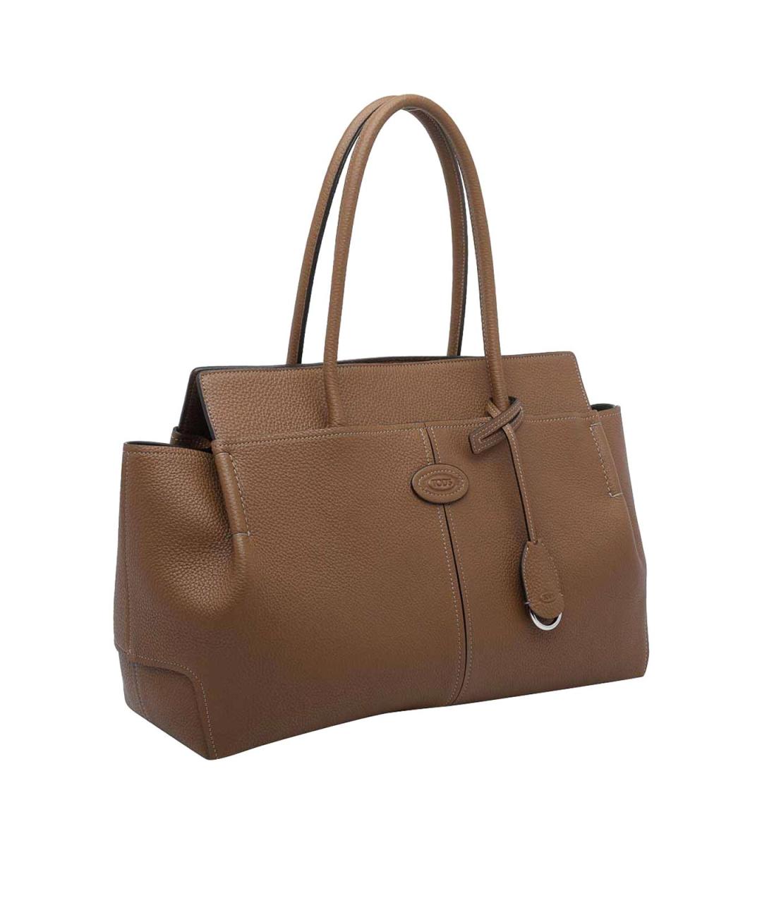 TOD'S Коричневая кожаная сумка тоут, фото 2
