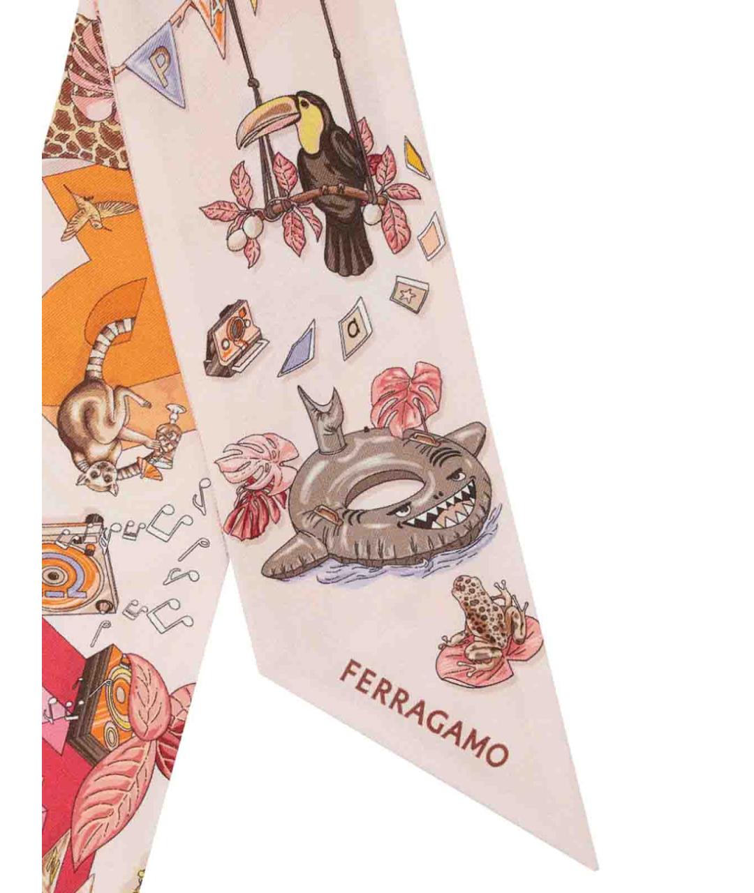 FERRAGAMO Мульти шелковый шарф, фото 2