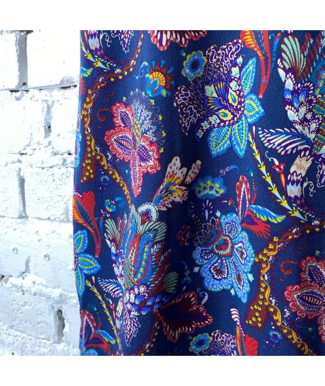 ETRO Мульти хлопко-шерстяное поло с коротким рукавом, фото 5
