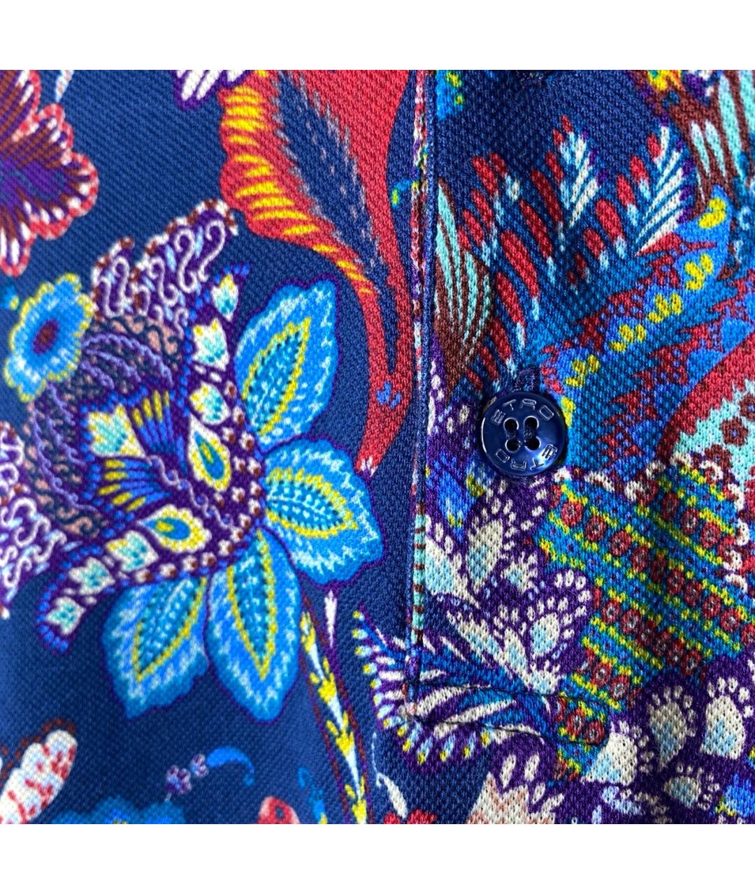 ETRO Мульти хлопко-шерстяное поло с коротким рукавом, фото 6