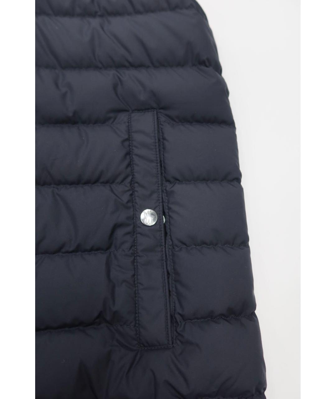 MONCLER Темно-синий полиэстеровый жилет, фото 4